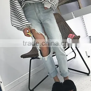 4873 Runwaylover Hot Sale Ladies Hole Sexy Jeans thumbnail-1
