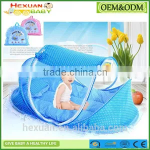 4pcs/Set Baby Crib Sets Portable Folding Type Comfortable Infant Pad With Sealed Mosquito Net Baby Mosquito Net Baby Bedding thumbnail-1