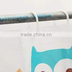 Cute Owl Shower Curtains PEVA 7171" Bathroom Products Waterproof Polyester Shower Bath Curtain With 12 Hooks thumbnail-4