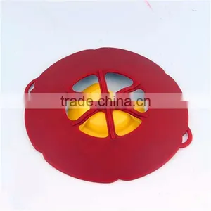 Cooking Tools Flower Silicone Lid Spill Stopper Silicone Cover Lid For Pan 10.2" Spill Stop Boil Over Safeguard thumbnail-2