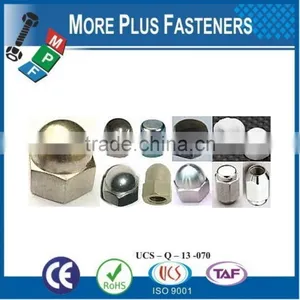 Made in Taiwan Aluminum Colored Stainless Steel Colored Dome Nut thumbnail-1
