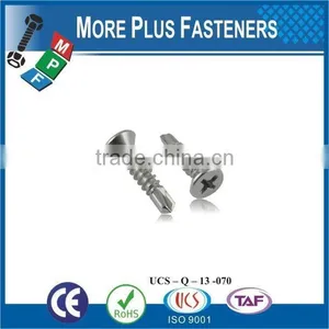 Made in Taiwan High Quality Stainless Steel Cross Recessed Self Drilling TEK Screw thumbnail-3