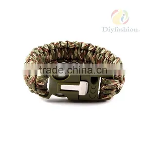 Outdoor Survival Bracelet Paracord, Handmade Bracelet For Men Women Fashion Stout Plastic Buckle PC6014-1 thumbnail-5