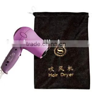 Hotel Hair Dryer Velvet Bag With Embroidery Logo thumbnail-1