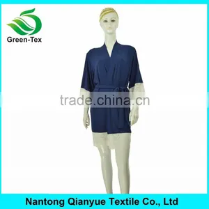 Women's Soft Touch Thick Navy Modal Lace Robe thumbnail-1