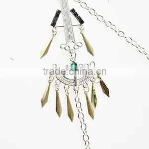 Bikini Beach Crossover Harness Necklace Waist Belt Belly Rock Unibody Body Chain thumbnail-3