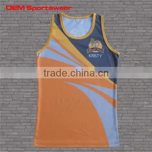 Custom Dry Fit Subliamted Running Shirts thumbnail-2