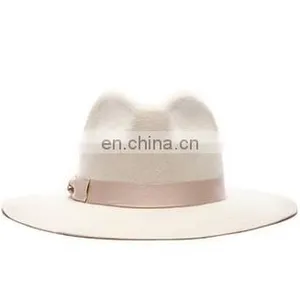 2015 Hot Fashion Women Bowknot Ribbon Blank Cream Felt Hat thumbnail-2