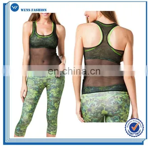 2015 Latest Design Women Stripes Yoga Pants Sports Legging Ladies Tights thumbnail-1
