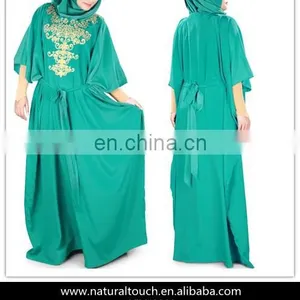 Modern Muslim Dress Wear Embroidered Abaya For Women (16051001) thumbnail-1