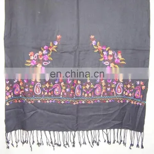 Fashion Embroidered Pashmina Shawl thumbnail-4