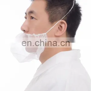 Food Industry Disposable Nylon White Beard Cover thumbnail-1