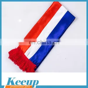 Custom Promotional Silk Satin Soccer Fans Scarf thumbnail-4