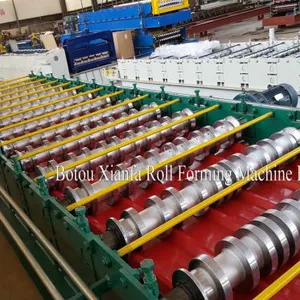 CNC Color Steel Trapezoidal Roof Panel Roll Forming Machine thumbnail-4