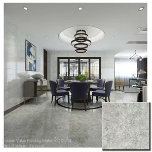 Grey Marble 600x600mm Polished Porcelain Tiles for Living Room thumbnail-5