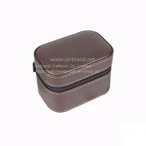 Leather Watch Box Men and Women Small Mini Watch Storage Box Portable Zipper Watch Bag Thickened Shockproof Watch Box thumbnail-2