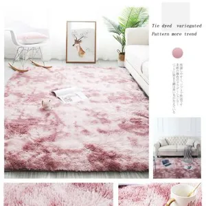 Nordic Fashion Fluffy Non-slip Mixed Dyed Carpet Living Room / Bedroom Center Carpet Black Gray Pink Blue Large Size Hair Rugs thumbnail-5