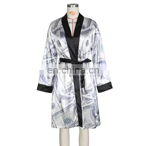 Women Poncho Autumn Womens Coats and Capes Print V-Neck Open Stitch Sexy Cloak Women Long Sleeve Ladies Pajamas Shawl Cardigan thumbnail-4