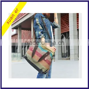 2016 China Wholesale Fashion Women Canvas Shoulder Handbag for Ladies thumbnail-1
