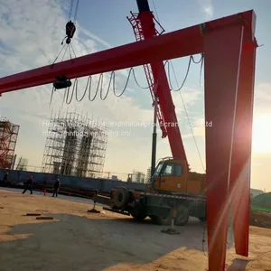 MH Type10 Ton General Gantry Crane, Gantry Crane, Main Girder Box Support Leg Gantry Crane, Rail Type Small Crane thumbnail-1