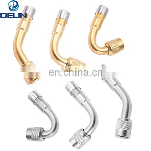 45 90 135 Degree Angle Brass Tyre Valve Schrader Valve Stem Extension Adapter thumbnail-1