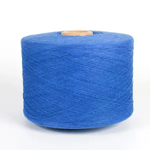 Ne12s Blue OE Regenerated Cotton Yarn for Gloves Recycled Tc CVC Yarn thumbnail-2