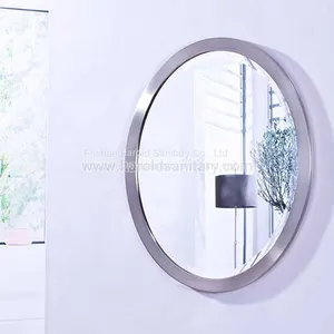 Metal Framed Wall Mounted Round Mirror thumbnail-2