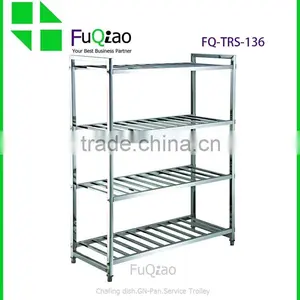 Stainless Steel Bread Display Rack Trolley With Wheels Quality Choice thumbnail-2