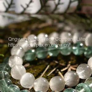 Collection Grade Natural White Crystal Bracelet Full Smooth Opal thumbnail-2