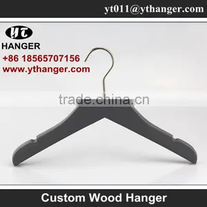 IMY-170 Gray Wooden Children Top Hangers for Cloth thumbnail-1