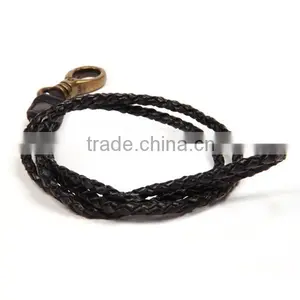 2015 Wholesale Handmade Crafts Fashion Neck Hanging Braided Leather Key Chains,key Holder Wholesale thumbnail-2
