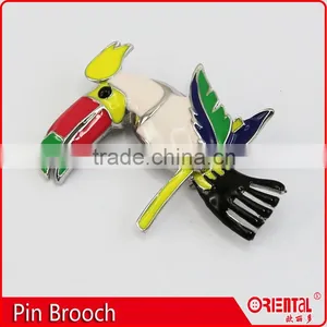 Cute Animal Bird Shape Colorful Enamel Metal Pin on Needle Brooch thumbnail-3