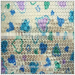 Printed Heart Pattern Sequin Fabric thumbnail-3