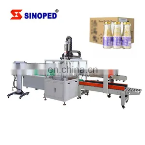 Auto Drop Bottle Kind Bottles Oval Secylinders Rectangular Case Packer Packing Machine for Food Beverage thumbnail-1