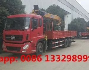 HOT SALE! DONGFENG TIANLONG 10T Cargo Truck With Crane for Sale thumbnail-5