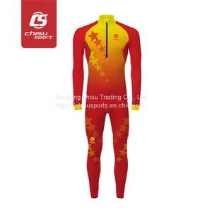 Customized Short Track Speed Skating Suit Children's Long Sleeves Camo Ski Suit Avenue Suits Adult and Female Tight Ski thumbnail-1