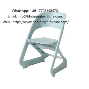One-piece All-plastic Folding Back Chair thumbnail-1