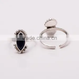 SAPPHIRE TOE RING ,925 Sterling Silver Jewelry Wholesale,WHOLESALE SILVER JEWELRY,SILVER EXPORTER,SILVER JEWELRY FROM INDIA thumbnail-1