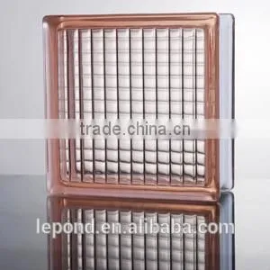 190*190*80mm Decorative Solid Transparent Glass Block With Red Color Inside With CE,ISO thumbnail-3