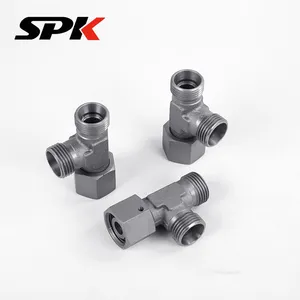 Carbon Steel Hydraulic Oil Tube Fitting, Stainless Steel Tee Ferrule-Type Transition Fitting With One End Female Thread & CC Union Joint thumbnail-3