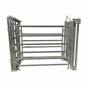 Heavy-Duty Automatic Galvanized Steel Metal Cattle Crush Livestock Cow Squeeze Chute Farm Equipment With Scales Fence & Trellis thumbnail-4