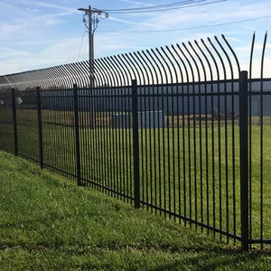 Elegant Black Steel Wrought Iron Garden Fence for Commercial and Residential Use thumbnail-4