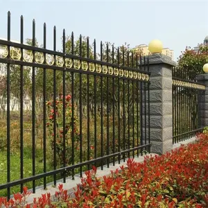 3D Curved Bend Ornamental Iron Fencing Panel for Enhanced Garden Security and Aesthetics thumbnail-3