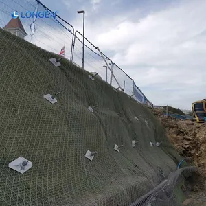 Rockfall Netting G80 4 1770Mpa High Tensile Strength Rockfall Netting Galvanized Wire Mesh for Railway Slope Stabilization thumbnail-3