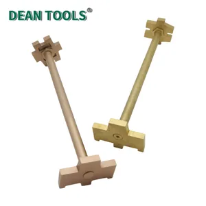Non-Sparking Double Head Drum Wrench 350mm, 70x70mm/95x70mm Ends, Beryllium Copper Alloy, Anti-Spark Safety Tool thumbnail-3