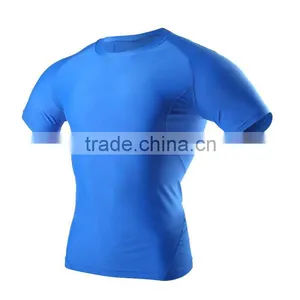 (OEM/ODM Factory)2016 New Arrival Short Sleeve Quick Dry Men Compression Wear Quick Dry Cycling Tops for Men thumbnail-1