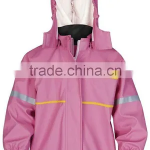 Waterproof Cute Hooded Durable PU Kids Raincoat thumbnail-2