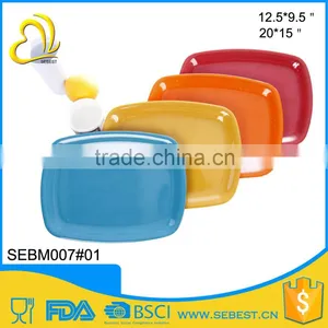 Wholesale Custom Logo Melamine Plate Bamboo Dinner Set thumbnail-1