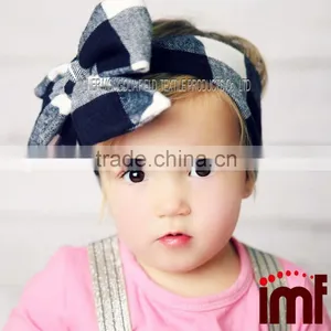 Black Buffalo Check Baby Headwrap thumbnail-1