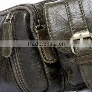 Men Genuine Leather Chest Bag Small Phone Wallet Case Fanny Waist Pack Outdoor Bags thumbnail-4